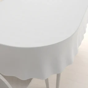 Biante Oválny bavlnený keprový obrus KEP-001 Biely 50x100 cm