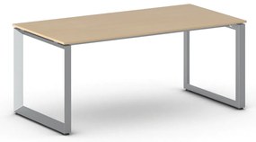 Kancelársky stôl PRIMO INSPIRE, 180x90 cm, sivostrieborná podnož, buk