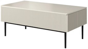 Konferenčný stolík Nicole 120 cm - kašmírové / čierne nohy