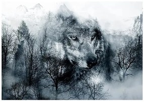 Fototapeta - Mountain Predator (Black and White) Veľkosť: 343x245, Verzia: Samolepiaca