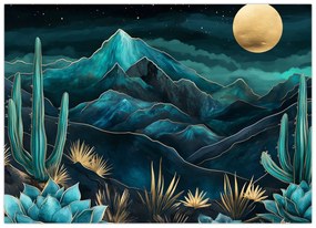 Obraz - Tyrkysová noc (70x50 cm)