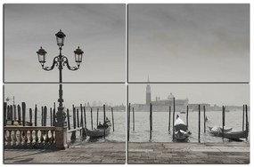 Obraz na plátne - Veľký kanál a gondoly v Benátkach 1114QE (120x80 cm)