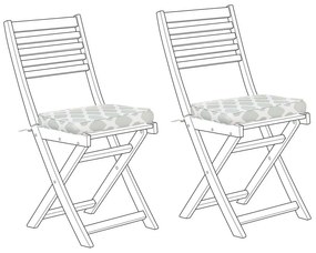 Set 2 vankúšov na záhradné stoličky mäta 29 x 38 x 5 cm FIJI Beliani