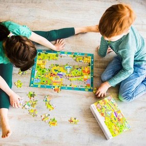 Puzzle „Hľadanie objektov“ mesto 45x31cm 80dielov