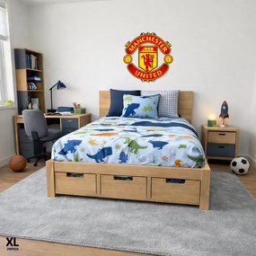 100x100cm Logo Manchester United FC - textilná nálepka na stenu Veľkosť: 60 cm