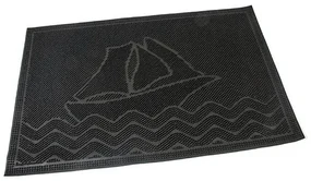 Gumová čistiaca rohož Ship 40 x 60 x 0,6 cm, čierna