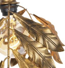 Vintage závesné svietidlo starožitné zlaté okrúhle 3-svetlo - Linden