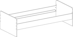 Jednolôžková posteľ Joker 90x200 cm, biela