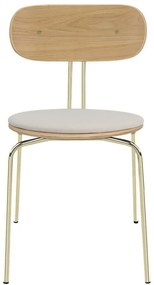 Jedálenská stolička v krémovo-zlatej farbe Curious - UMAGE