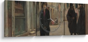 Obraz - John Singer Sargent, Street in Venice, reprodukcia (s hodinami) (90x30 cm)