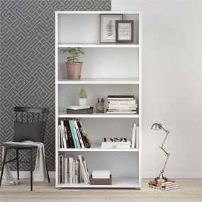 Biela modulárna knižnica 89x189 cm Prima – Tvilum