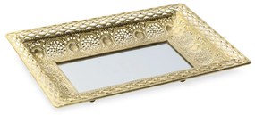 DEKORAČNÝ KOVOVÝ PODNOS GLORI SADA 3 KS 40X30 CM, 35X25 CM, 30X20 CM ZLATÁ
