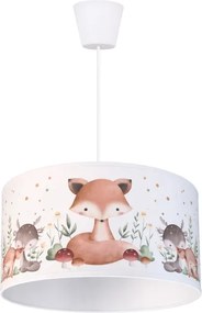 BRILAGI - LED detský luster na lanku BOBO 1xE27/60W/230V pr. 35 cm biela/zvieratká