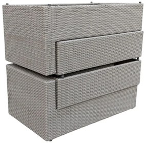 Sivý záhradný lounge set z umelého ratanu pre 4 Drammen - Bonami Selection