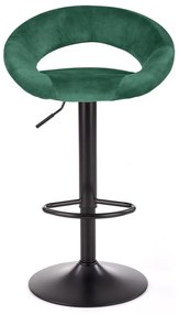 Barová stolička H-102 - tmavozelená / čierna