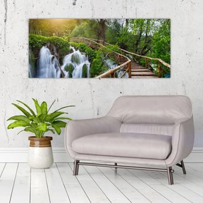 Obraz - Plitvické jazerá (120x50 cm)