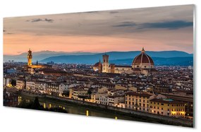 Nástenný panel  Italy Panorama katedrála hory 125x50 cm