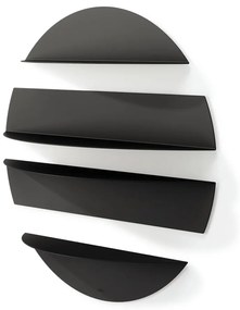 Čierne kovové police v súprave 4 ks 76 cm Solis – Umbra