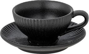 Čierna keramická šálka na cappuccino 200 ml Neri – Bloomingville