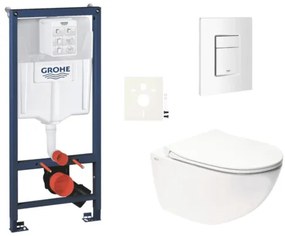 Závesný wc set do ľahkých stien / predstenová montáž SAT Infinitio SIKOGRSIN11SCSH0