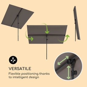 Blumfeldt Flex-Shade XL, slnečník, 150 x 210 cm, polyester, UV 50, tmavosivý