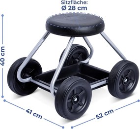 Čierna/sivá záhradná stolička Secura – Maximex