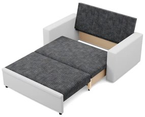 Dvojmiestna pohovka LUNA rozkladacia, tmavosivá / biela