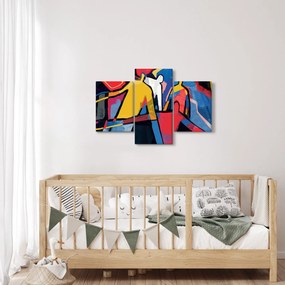 Obraz - Abstrakcia mužov (90x60 cm)