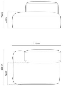 Zelený modul pohovky (ľavý roh) Martina – Micadoni Home