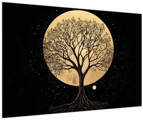 Obraz – Strom v zlatom splne I. (90x60 cm)
