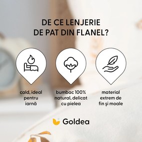 Goldea flanelové posteľné obliečky - jesenné tekvice a lístky 140 x 200 a 70 x 90 cm