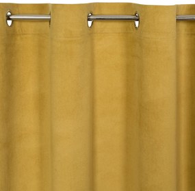 ZATEMŇOVACÍ ZÁVES NA KRÚŽKOCH MILO 140X250 CM ZLATÁ