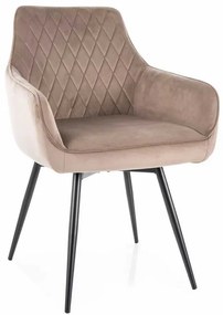 Jedálenská stolička Alcano Velvet, béžová