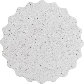 Okrúhly konferenčný stolík Tiaris 41 cm - biele terrazzo