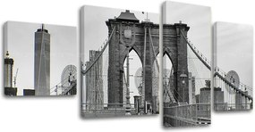Obraz na stenu 4 dielny MESTO / NEW YORK ME114E40 - 130x70 cm