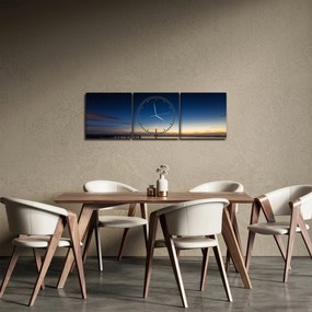 Obraz majáka v diaľke (s hodinami) (90x30 cm)