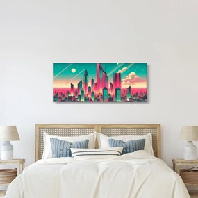 Obraz – Veľkomesto v pop-art štýle (120x50 cm)