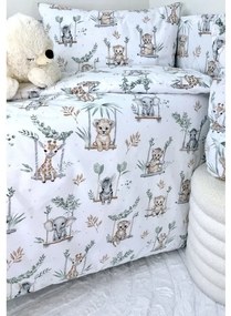 5-dielna výhod. súprava pre bábätko Animals/minky krémová