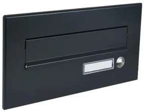 DOLS ČD-26 RAL7016 - čelná doska poštovej schránky na zamurovanie, s menovkou a zvončekovým tlačidlom, antracit