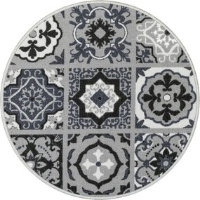 Protišmykový koberec PATCHWORK 19 New sivý