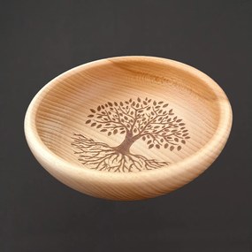 AMADEA Drevená miska strom, masívne drevo, 20 cm