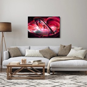 Obraz červených fraktálov (90x60 cm)