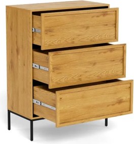 Komoda Palmdale 80 cm dub divoký/černý
