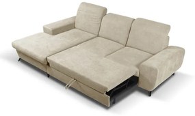 Rozkladacia rohová čalúnená sedacia súprava v tvare L ALTA ľavá béžová