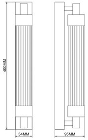 Zuma Line 003064-034732 - LED nástenné svietidlo KALIA LED/8W/230V čierne