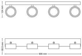 Philips - LED Bodové svietidlo BRACIA 4xLED/5,5W/230V biela