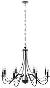 Toolight - Závesné svietidlo 8xE14 60W APP210-3CPR, čierna, OSW-08147
