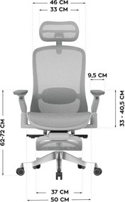 Kancelárska stolička LeadPro 8.7 Grey