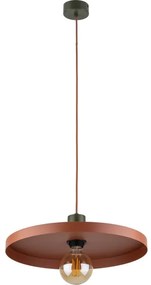 Luster na lanku SILA 1xE27/15W/230V pr. 40 cm tehlová/zelená