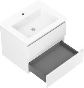 Mexen Orio, kúpeľňová skrinka 60 cm s umývadlom Otis, 2 zásuvky, biela matná, 91A10-06047-2-BFF01-W18M01